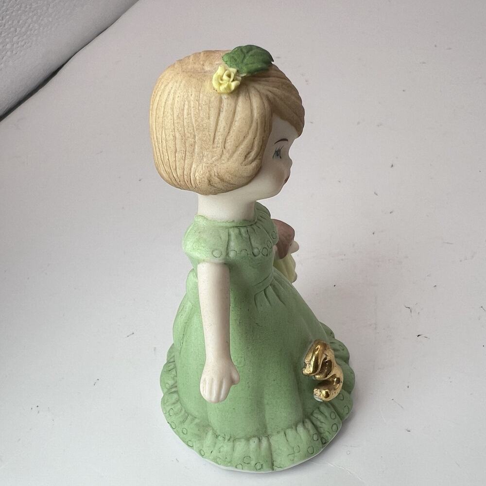 Vintage Enesco Growing Up Birthday Girls 3 4 5 6 Girl Figurines Lot Brunette - Picture 6 of 16